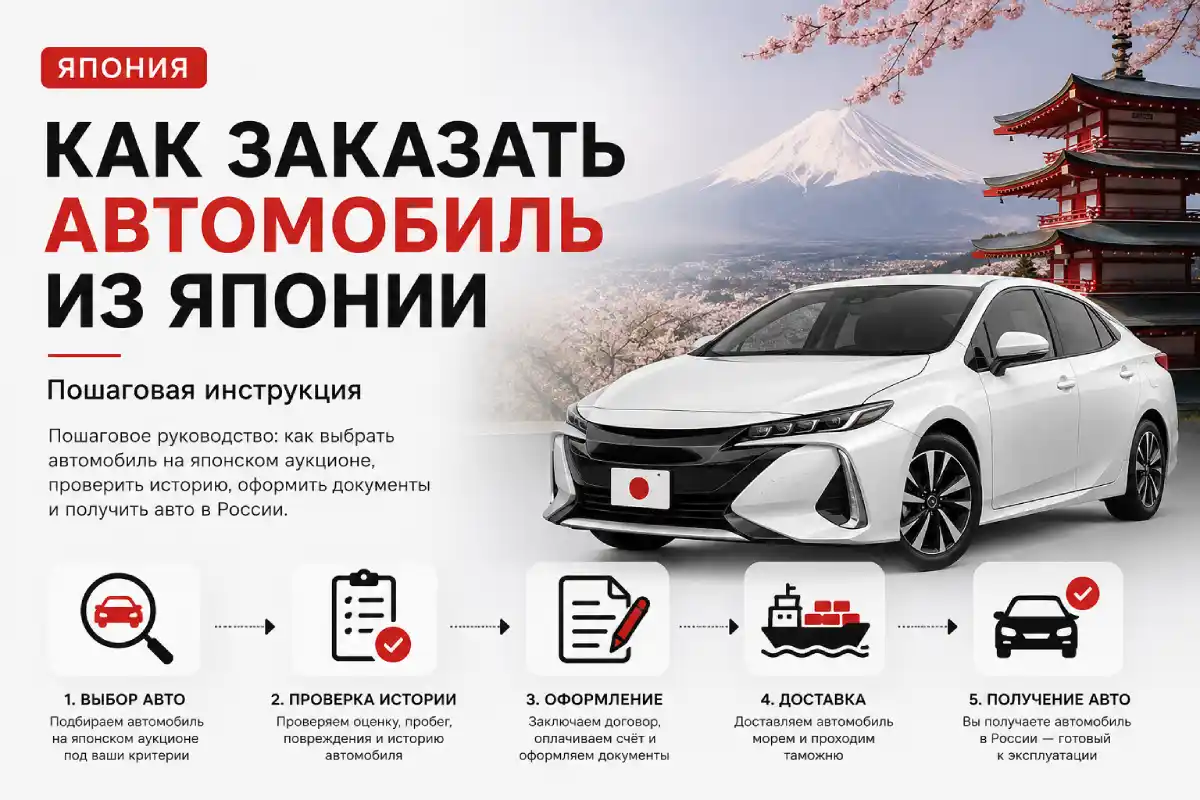 Как заказать автомобиль из Японии через аукцион — пошаговая инструкция