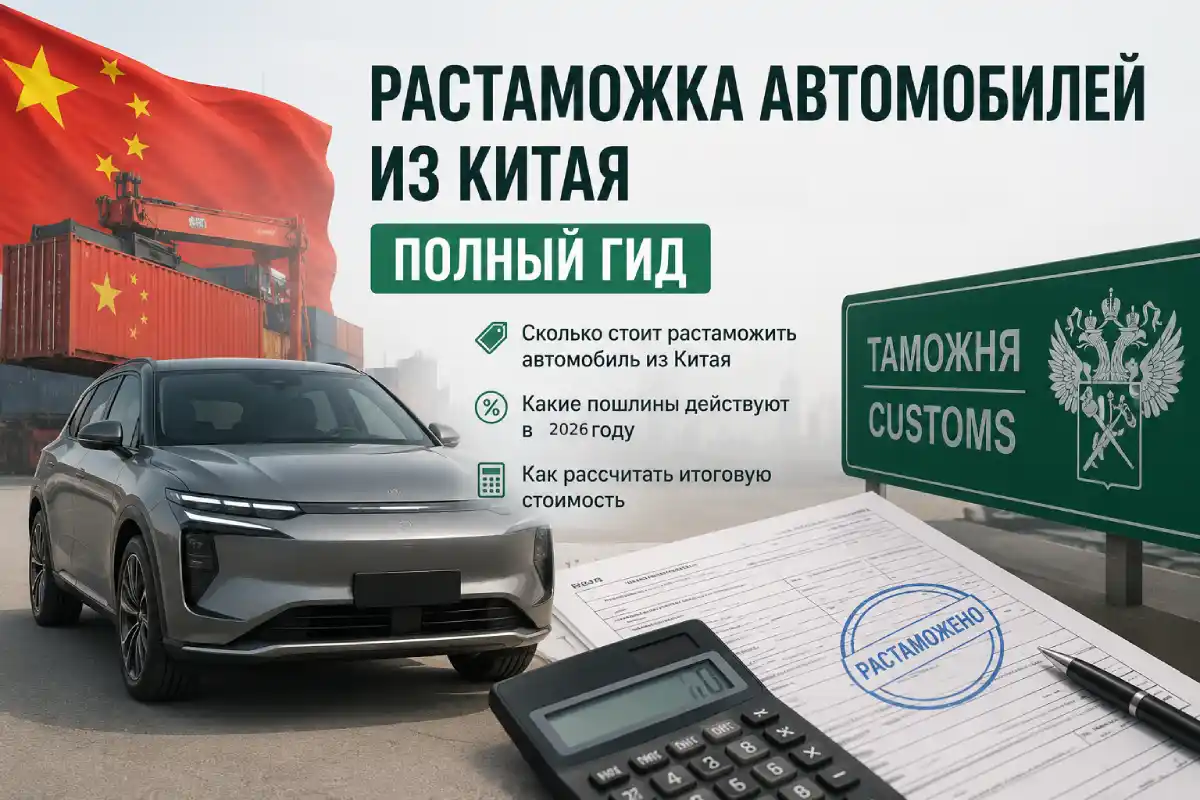 Растаможка автомобилей из Китая в 2026 году — таможенные пошлины и сборы